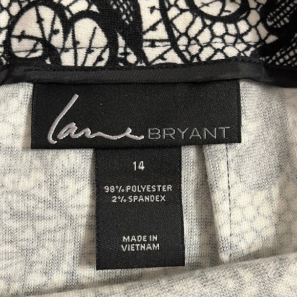 Lane Bryant Black and Ivory Skirt Size 14 - Picture 4 of 5